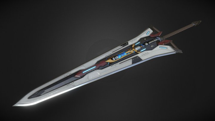 Sci-fi Great Sword 3D Model