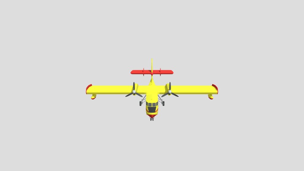 Low Poly Canadair Cl 215