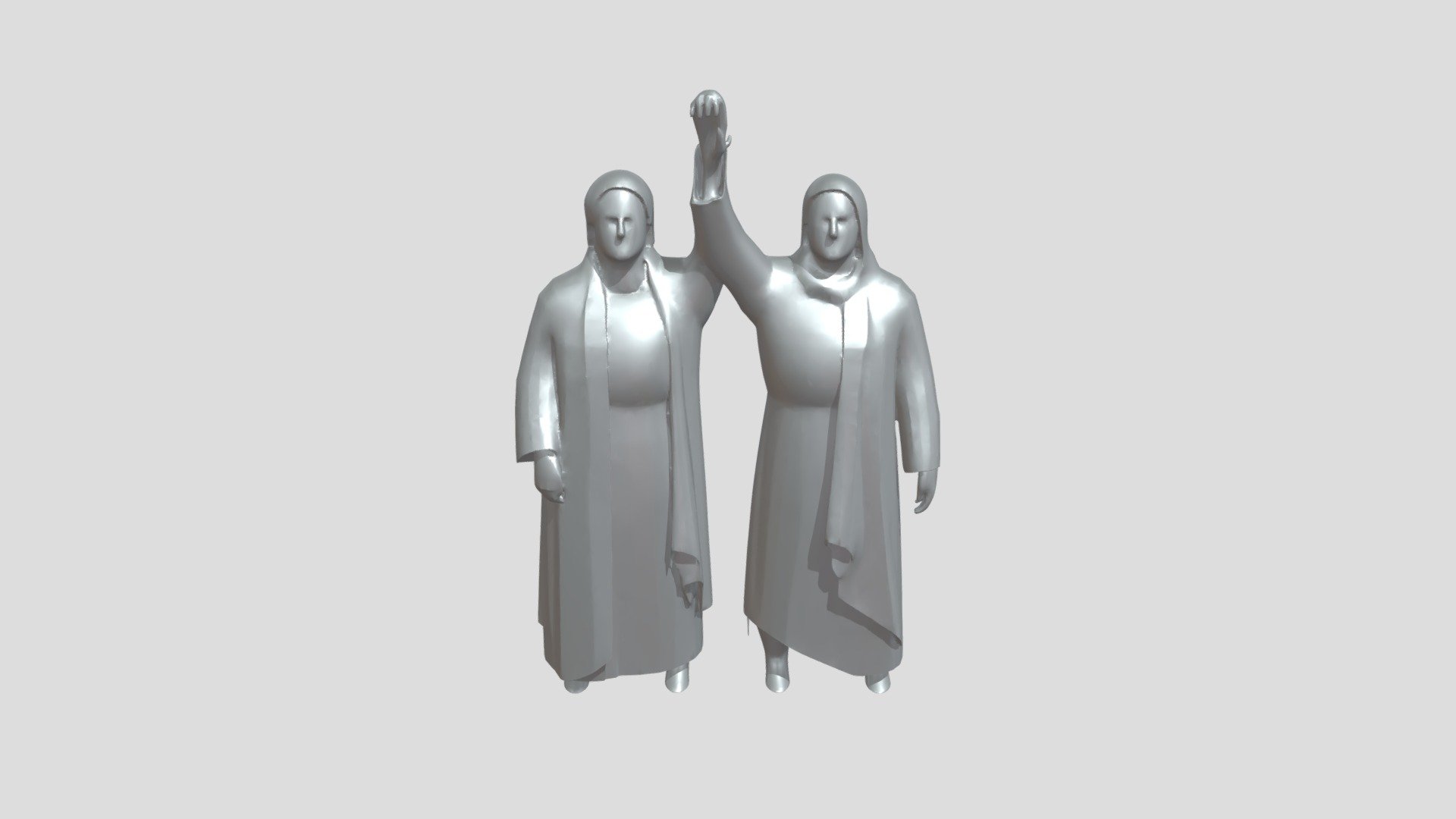 Two standing robed figures - 3D model by pppyouseflllmustafa [d0c19ad ...