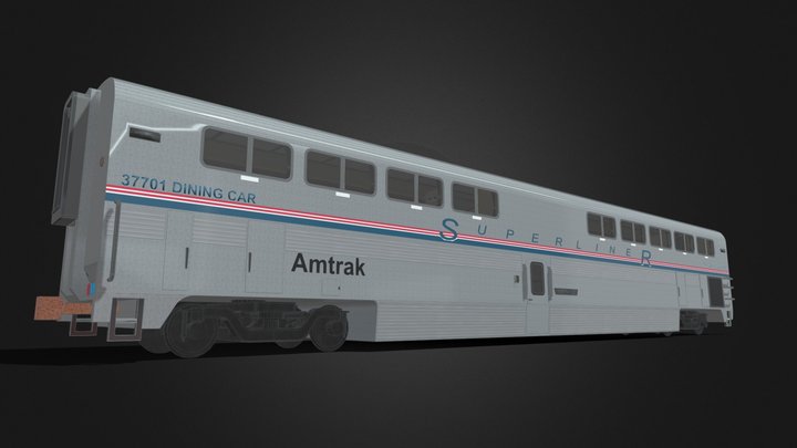 Amtrak superliner dinner 3D Model