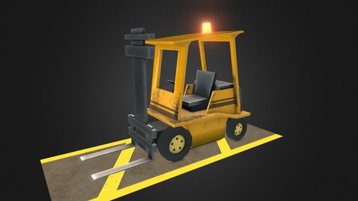 Forklift - Lowpoly Game Asset 3D Model