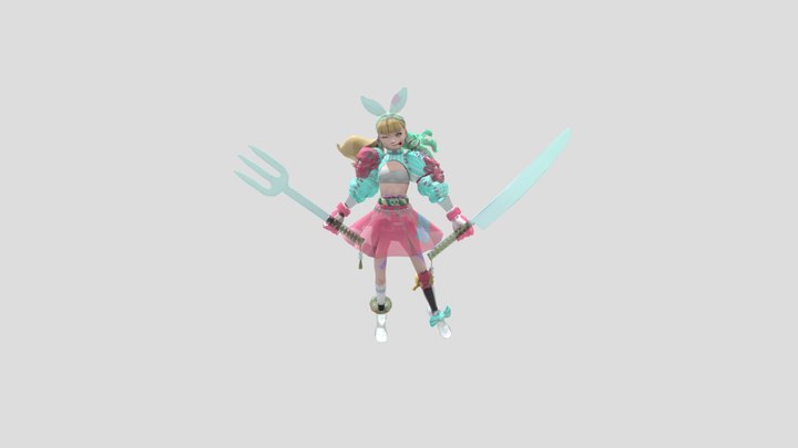 donut girl (concept of zeen chin) 3D Model