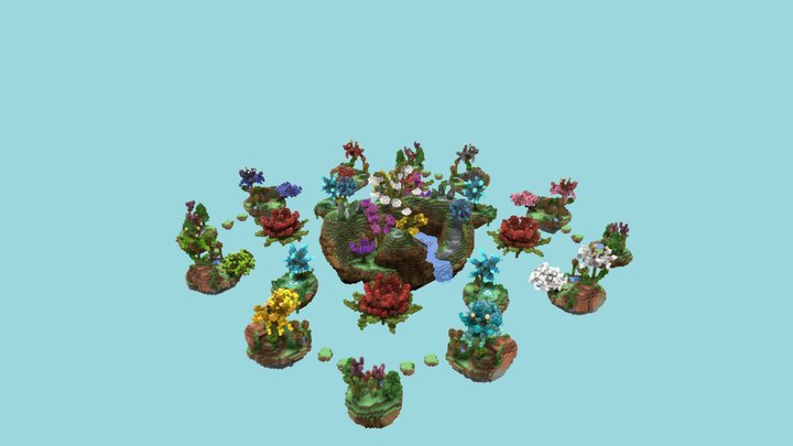 "Garden" - Minecraft bedwars map 3D Model