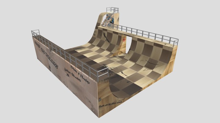 UV Skate Ramp 3D Model