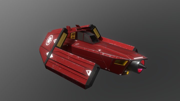 Red Star Fighter Unit 3D Model