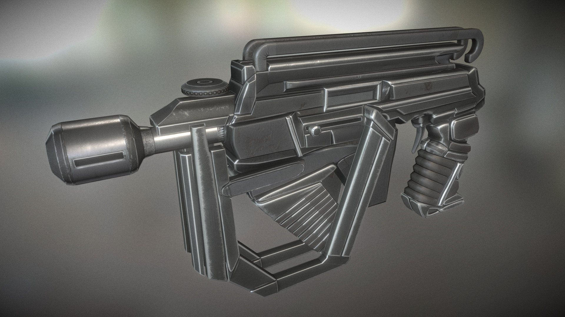 Sci-fi submachine gun texture test 1