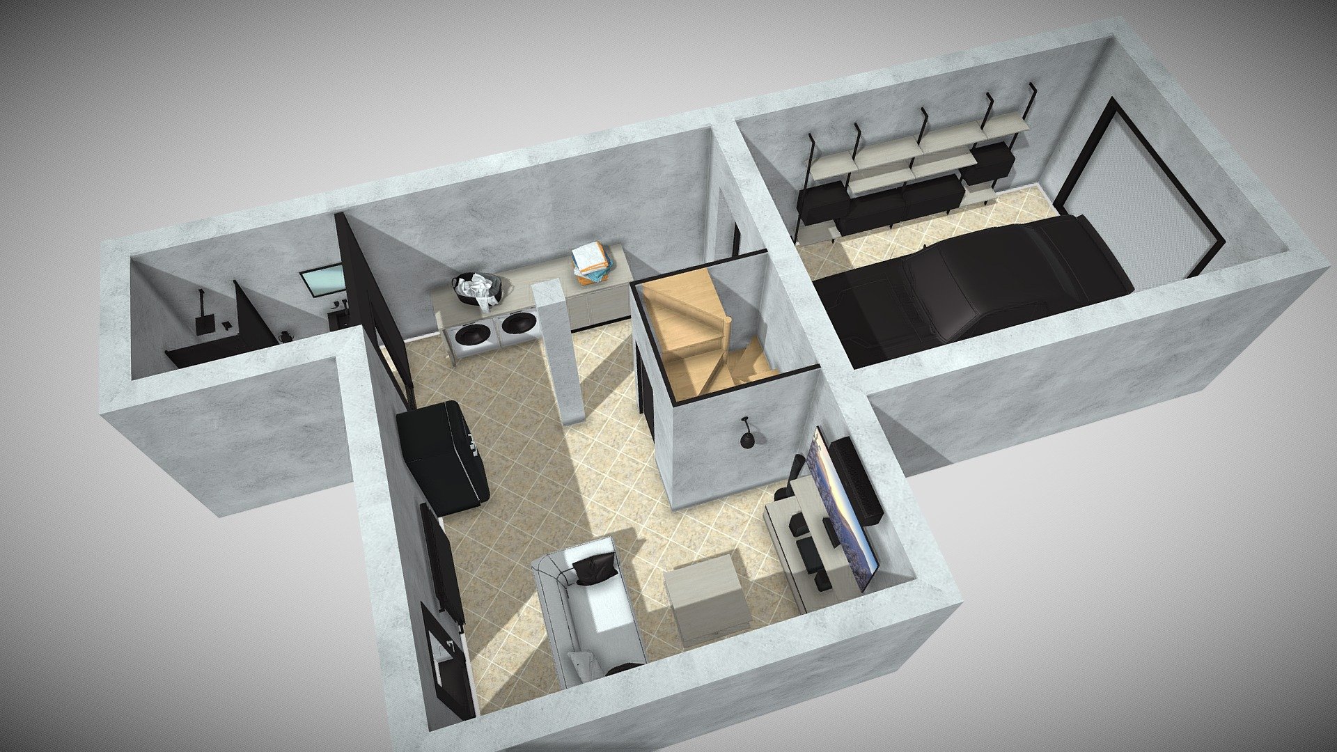 3d Floor Plans Laundry Room