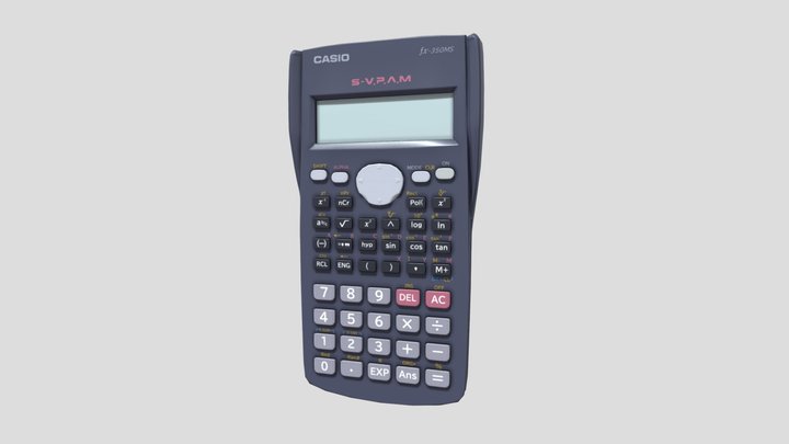 Casio Fx-350MS Calculator 3D Model