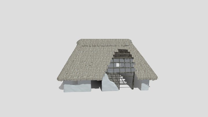 Cratchet Style Building with Cutaway 3D Model