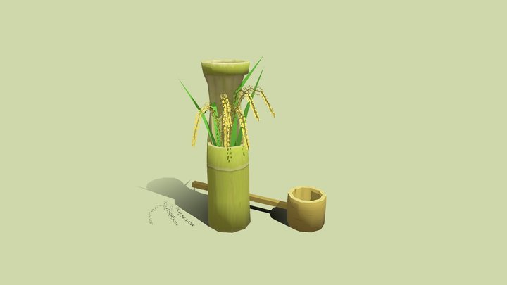 Bamboo figurine 竹の置物 3D Model