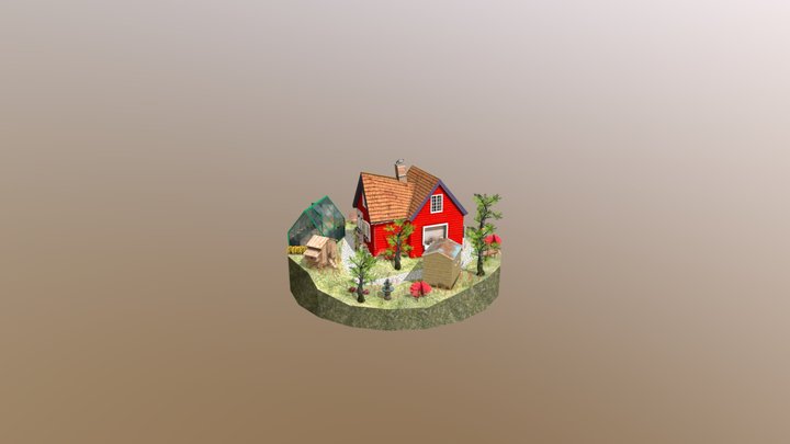 Diorama Granny's House 3D Model