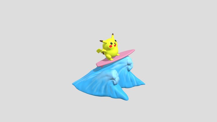 Surfs Up Pikachu 3D Model
