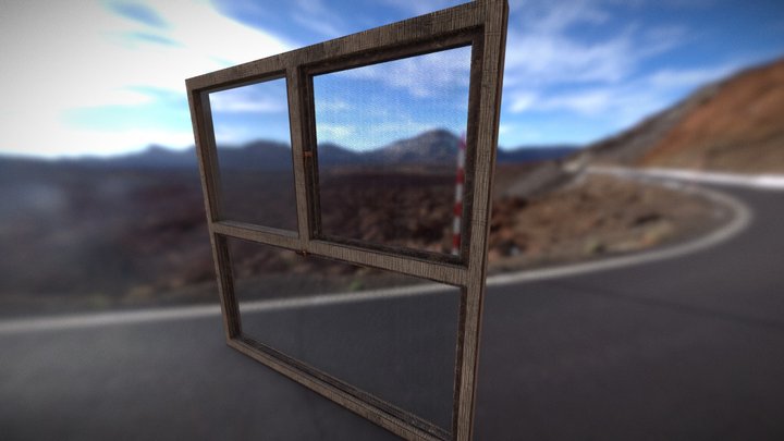 Wooden Window 3D Model