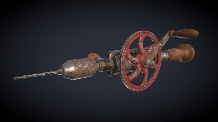 Old Hand Drill - Texturing Assignment 3D Model