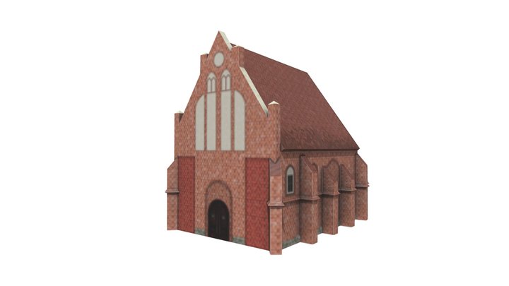 Rekonstrukcja kościoła w Trzęsaczu 3D Model