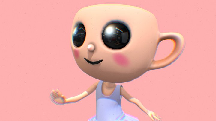 baby ballerina cappuccina Low-poly Rigged