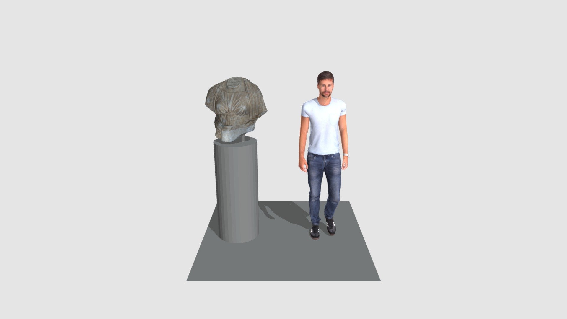 Skulptura sa postamentom / Sculpture on pedestal