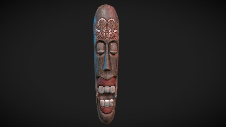 Tribal mask decoration 3D Model