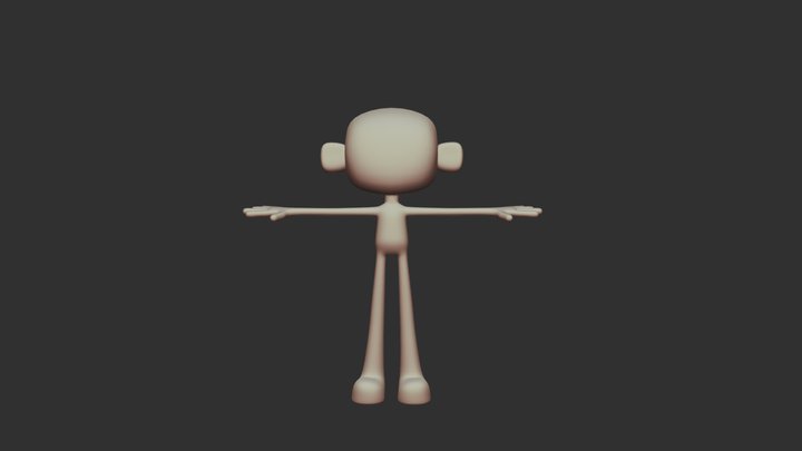 Long Body Cartoon Base 3D Model