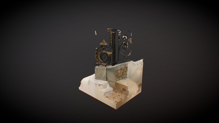 Detalle escalera de fundición - Palacio Ferreyra 3D Model