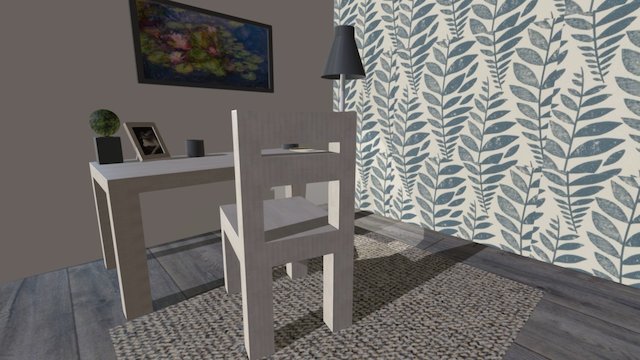 Small workspace 3D Model
