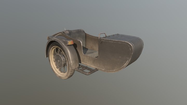 Dnepr Sidecar 3D Model