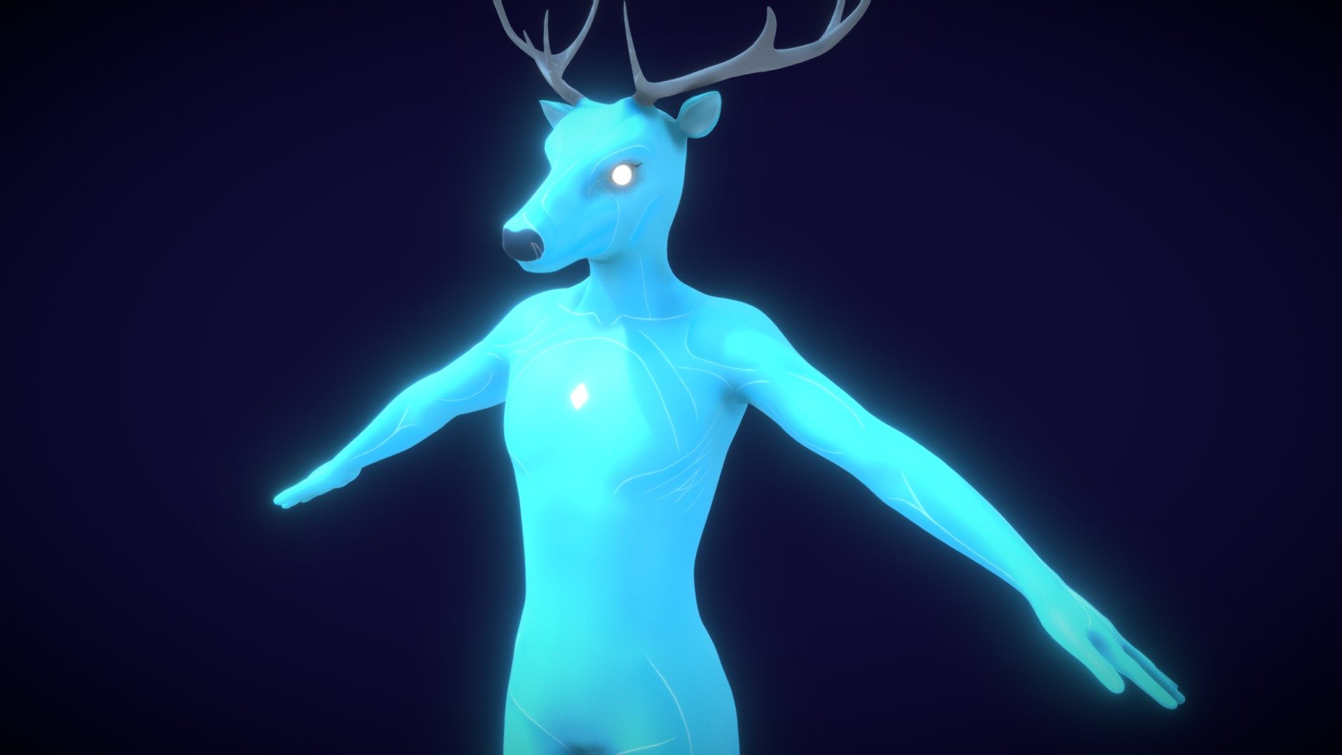 Deer god 3D model by Karen Alarcon (karenalarcon) [d0ddf9f] Sketchfab