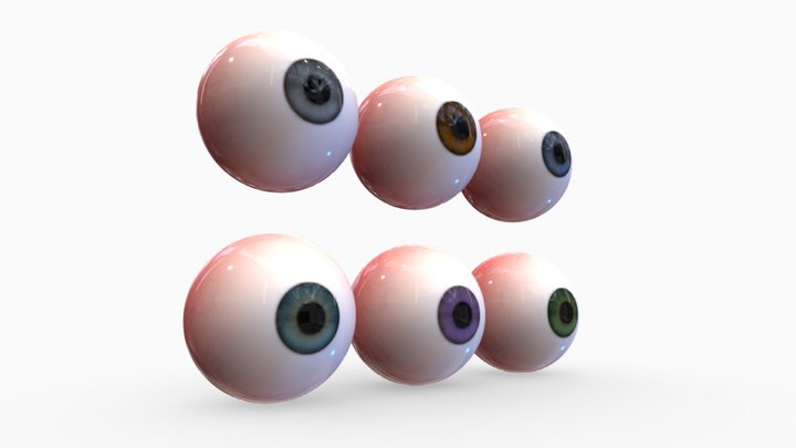 Cartoon Eye 3D Model