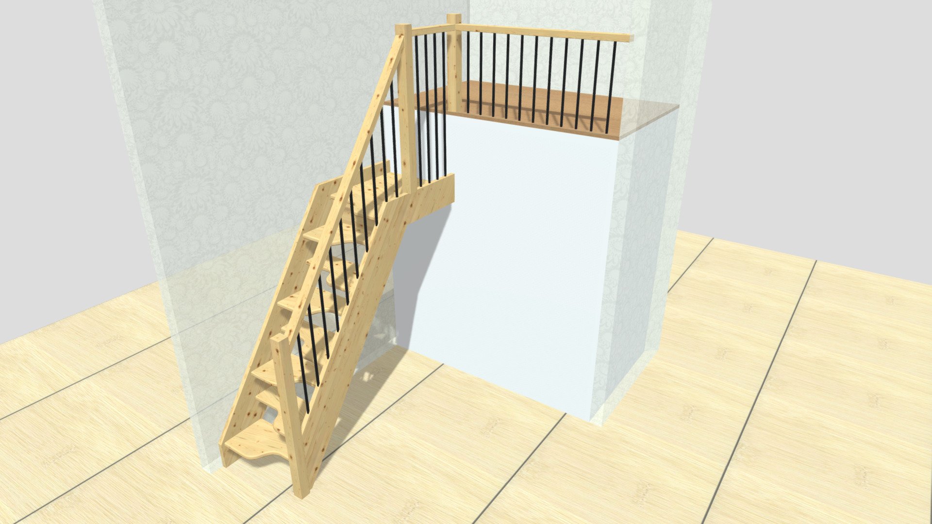Neudorfer Alternating Stair 12-20-22 - 3D model by TopTreadStairways ...