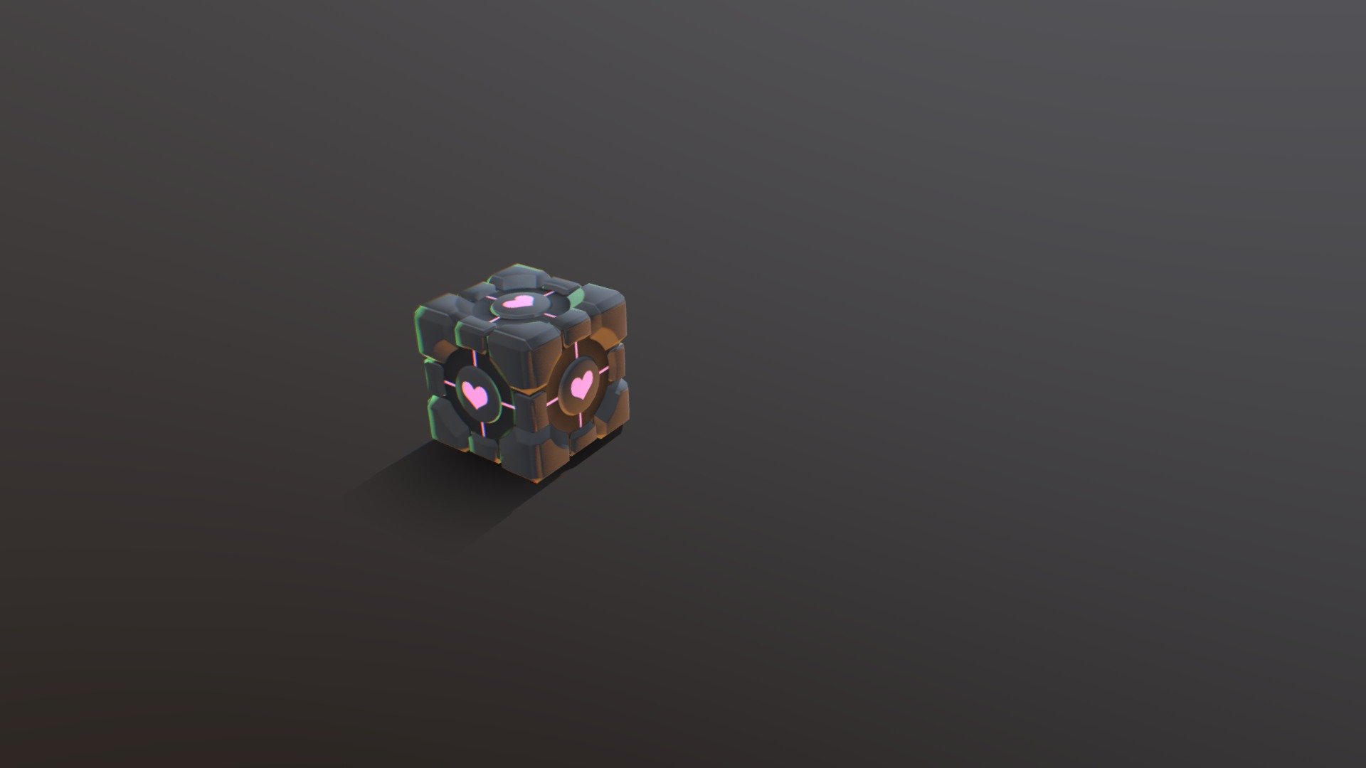 Companion Cube Texture Test - 3D model by E.C24 [d0e03b7] - Sketchfab