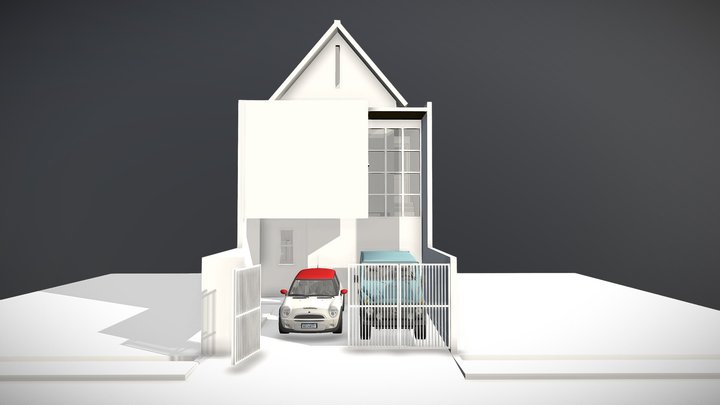 minimalist living house 3D Model