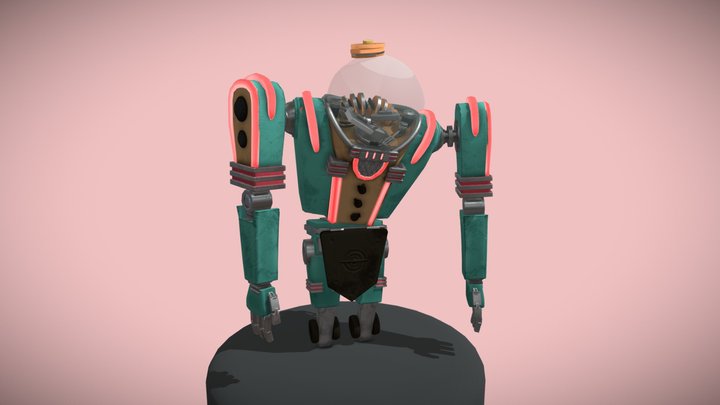Game Art 2 - Robuddy Pancake Jukebox Part2 3D Model
