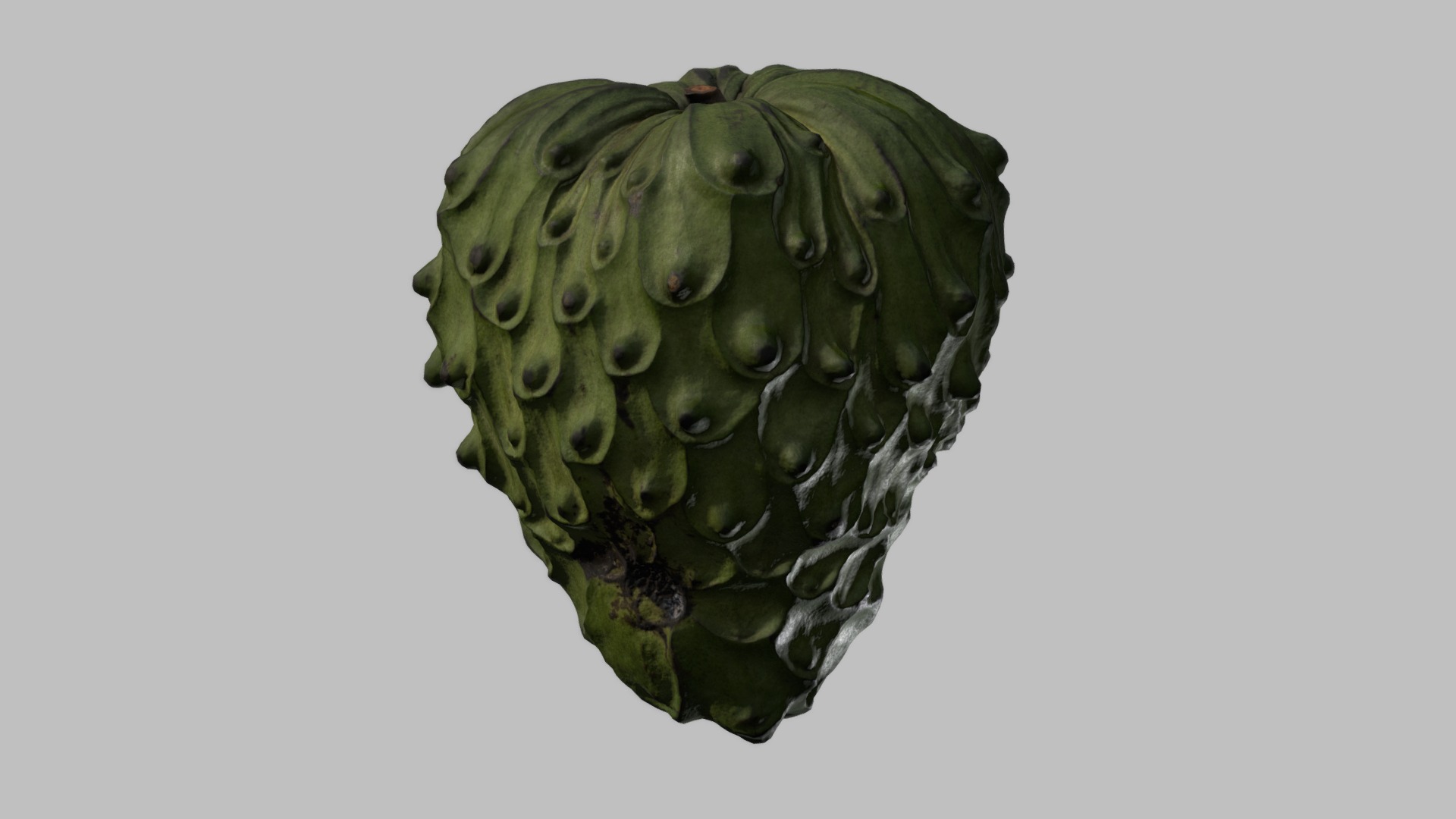 3D model Photogrammetry Cherimoya Fruit - This is a 3D model of the Photogrammetry Cherimoya Fruit. The 3D model is about a sculpture of a head.