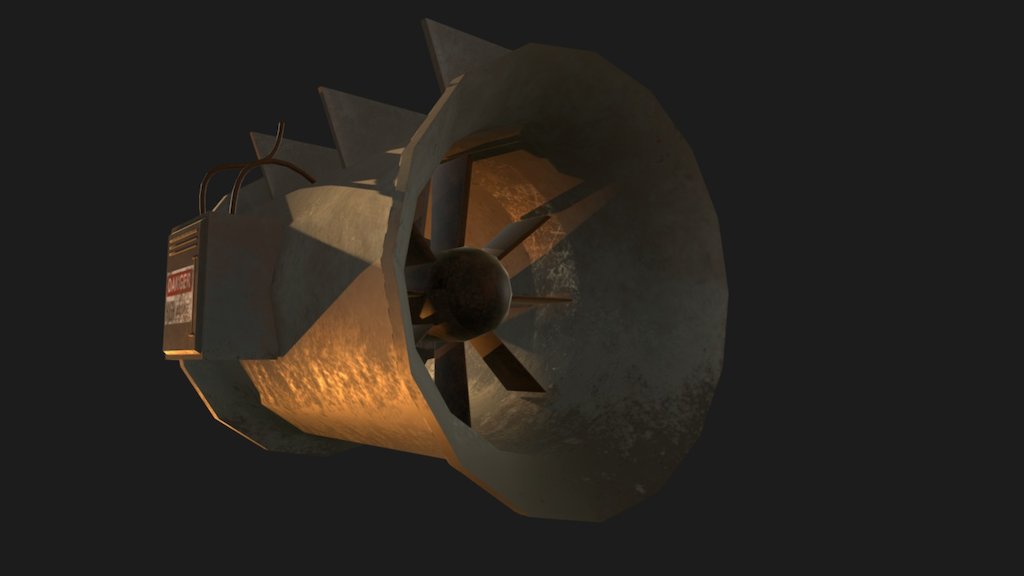 Tunnel jet fan - 3D model by Maartenk [d0e5b44] - Sketchfab