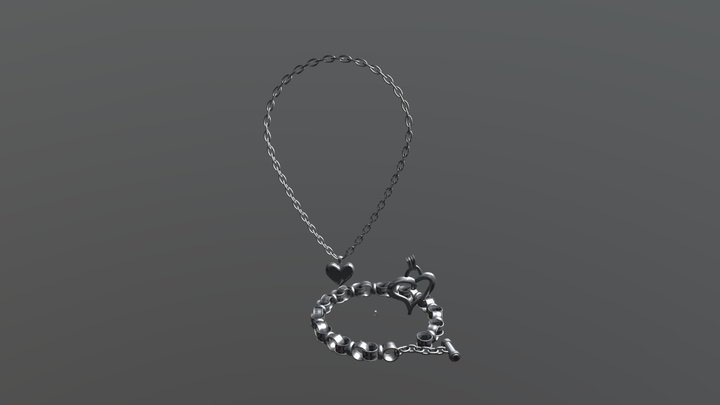 Jewelry Pack [Ring,Necklace,Bracelet,KeyChain] 3D Model