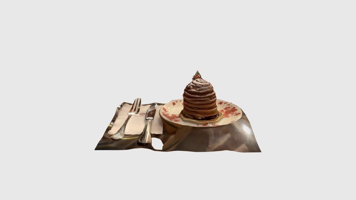 Mont Blanc Cake 3D Model