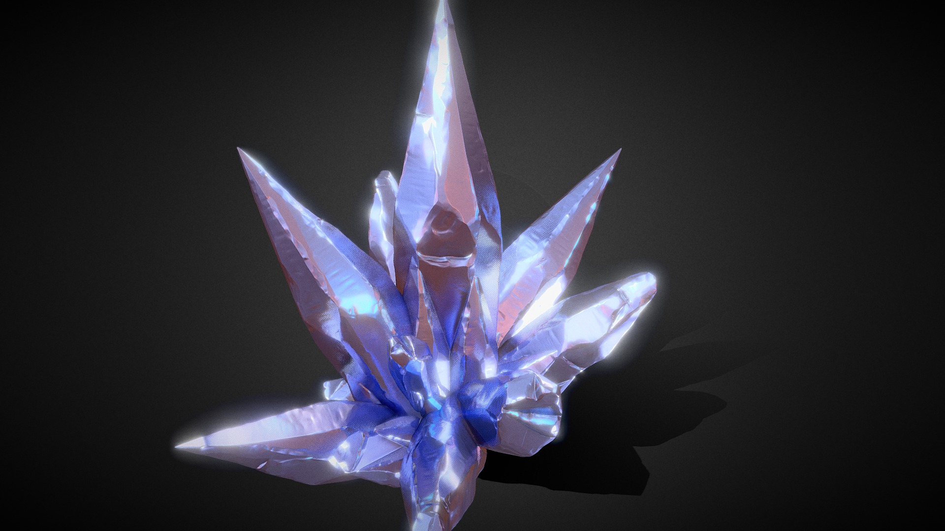 3D model 3D Crystal Gemstones – High Poly - This is a 3D model of the 3D Crystal Gemstones - High Poly. The 3D model is about a blue and white flower.