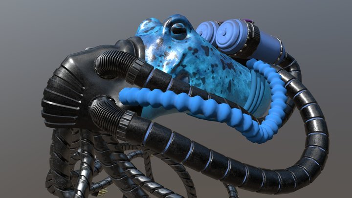 Octocyborg 3D Model