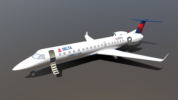 Embraer ERJ 145 – Modello 3D gratuito STL