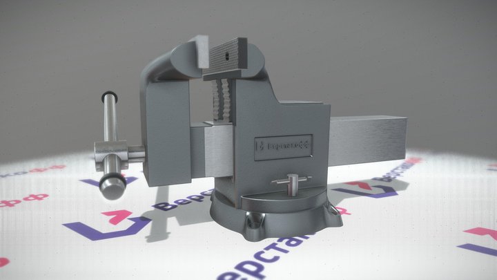 Тиски чугунные поворотные с наковальней 3D Model