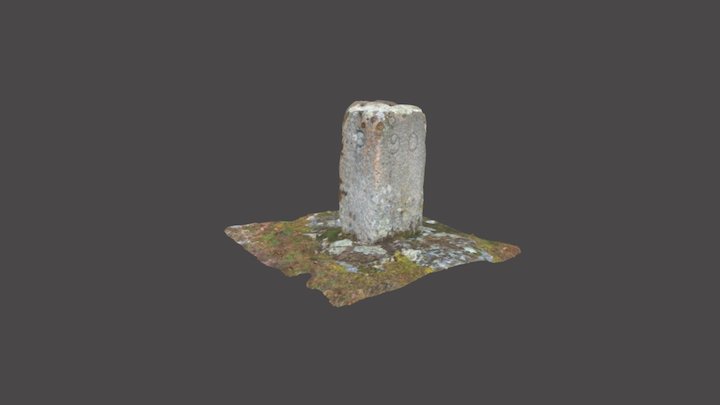 Border Stone between Portugal and Spain 3D Model