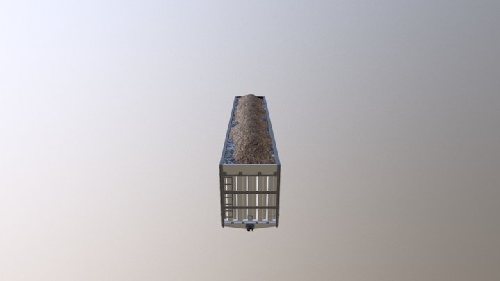 Gondola Woodchips Gunderson 3D Model