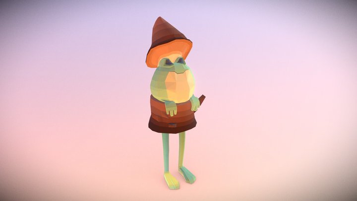 Frog Mushroom Man 3D Model