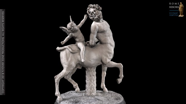 3D rendering of Centaur, old (Borghese Centaur)
