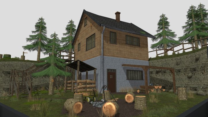 DAE Diorama - Forest Loner 3D Model