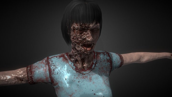 Zombie (Type Female 2) 3D Model