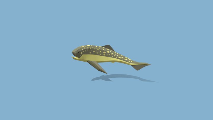 Low Poly Titanichthys 3D Model