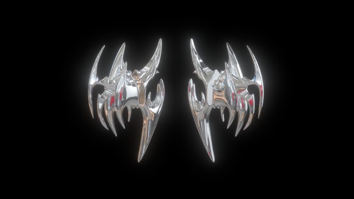 Silver Thorn Earrings / POSTHUMAN.LAB – Modello 3D gratuito STL