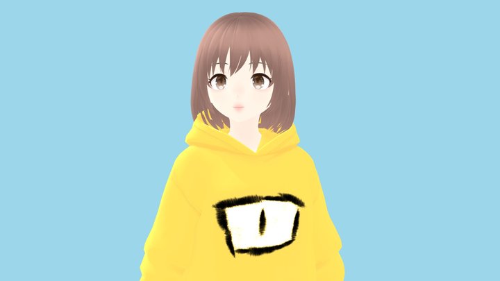 Mochi Girl - (Anime Girl) 3D Model