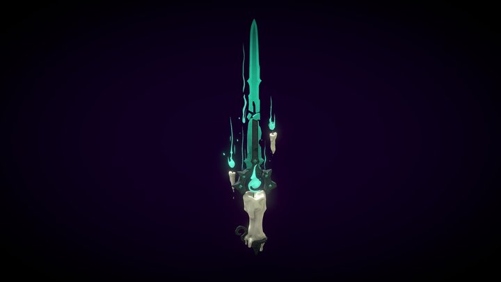 Ghostly Sword 3D Model